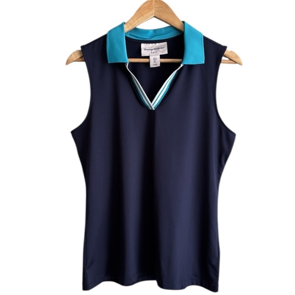 Tommy Bahama Navy Sleeveless Polo Tank Top